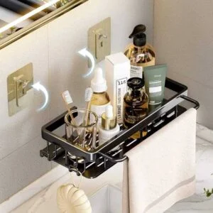 wall Mountain storage Rack (কালো কালার)